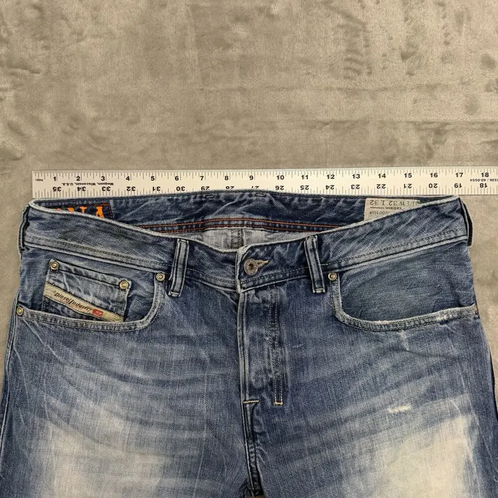 Diesel Zatiny Mens Jeans 32x32 *Fits 33x29 Blue Bootcut Button Fly Made in Italy
